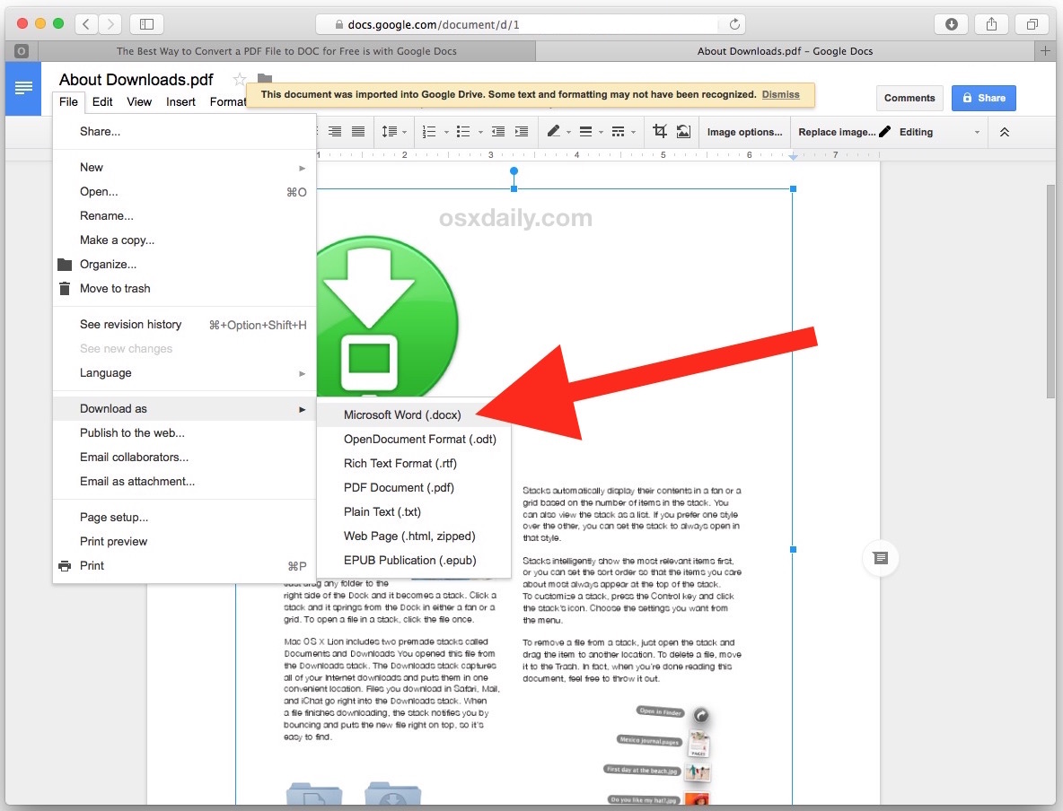 How to download a document on mac